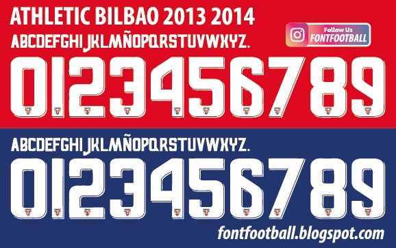 Font Vector Athletic Club Bilbao 2013 2014 kit 