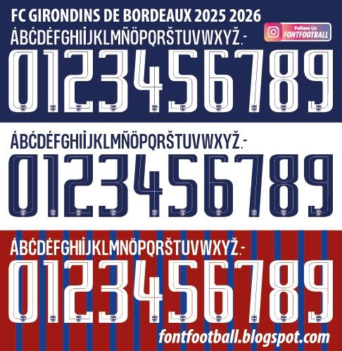 Font Vector FC Girondins de Bordeaux 2025 2026 kit