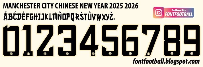 Font Vector Manchester City Chinese New Year 2025 2026 kit