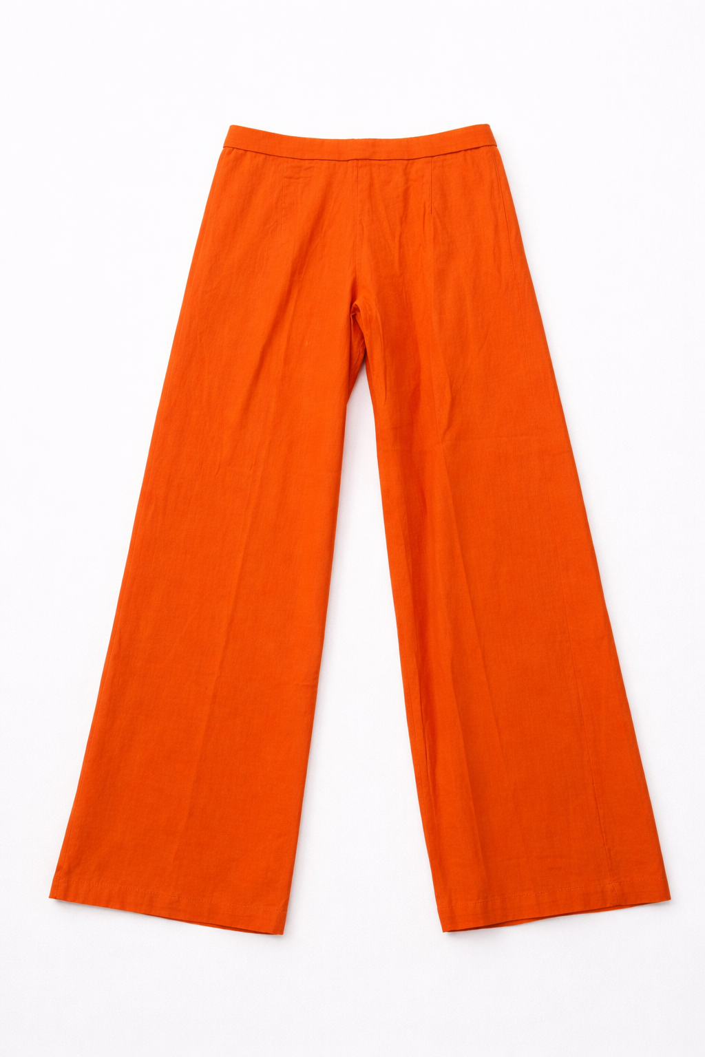 Pantalón Recto Naranja de Corte Amplio - Size L