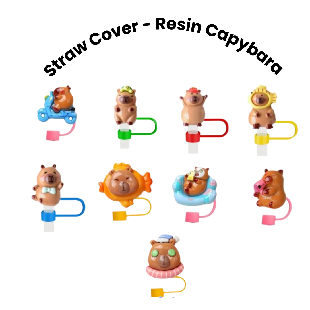 Straw Cover - Resin Capybara