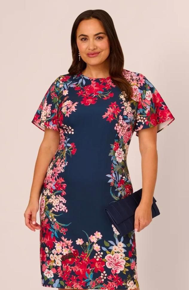 Ladies Blue Floral Dress