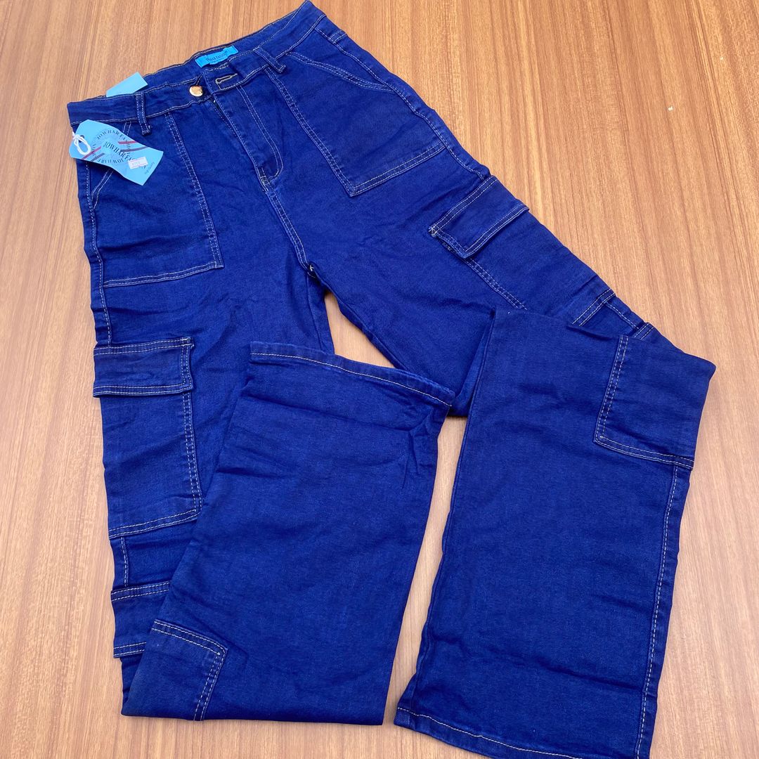 JOWHAR FASHION CARGO JEANS - DEEP BLUE