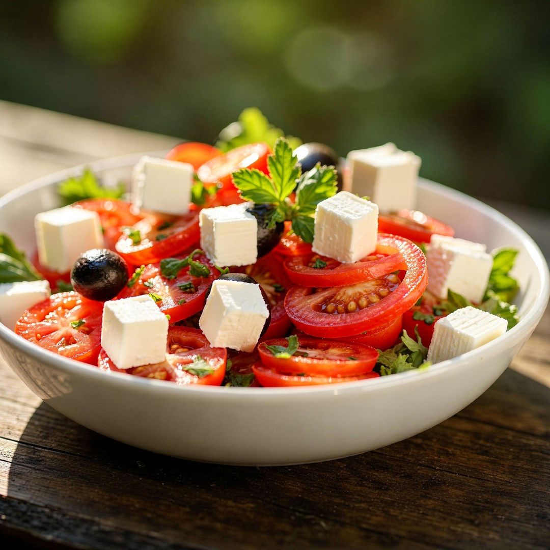 Salade de Tomates, Olives Calamata