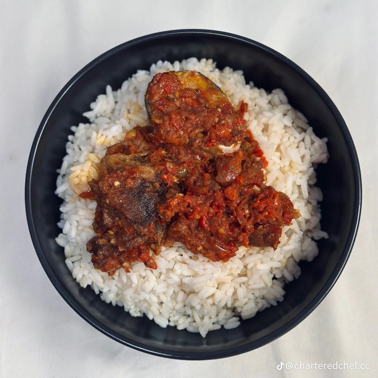 Ofada Rice & Beef Sauce