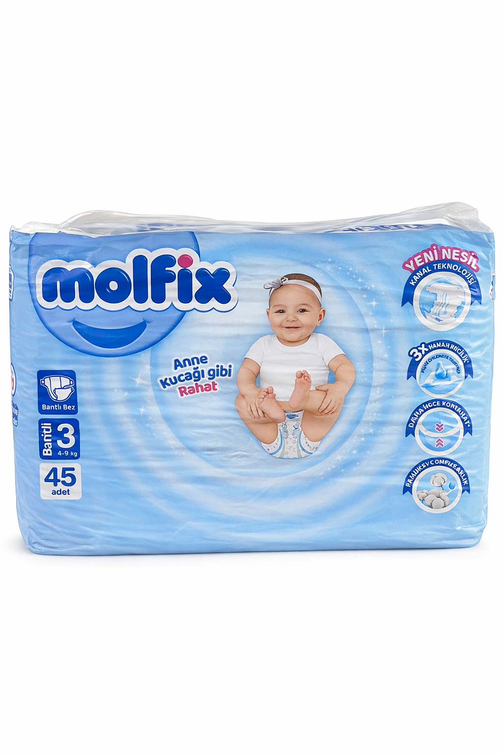 حفاظات مولفكس رقم 3 * 45 قطعة