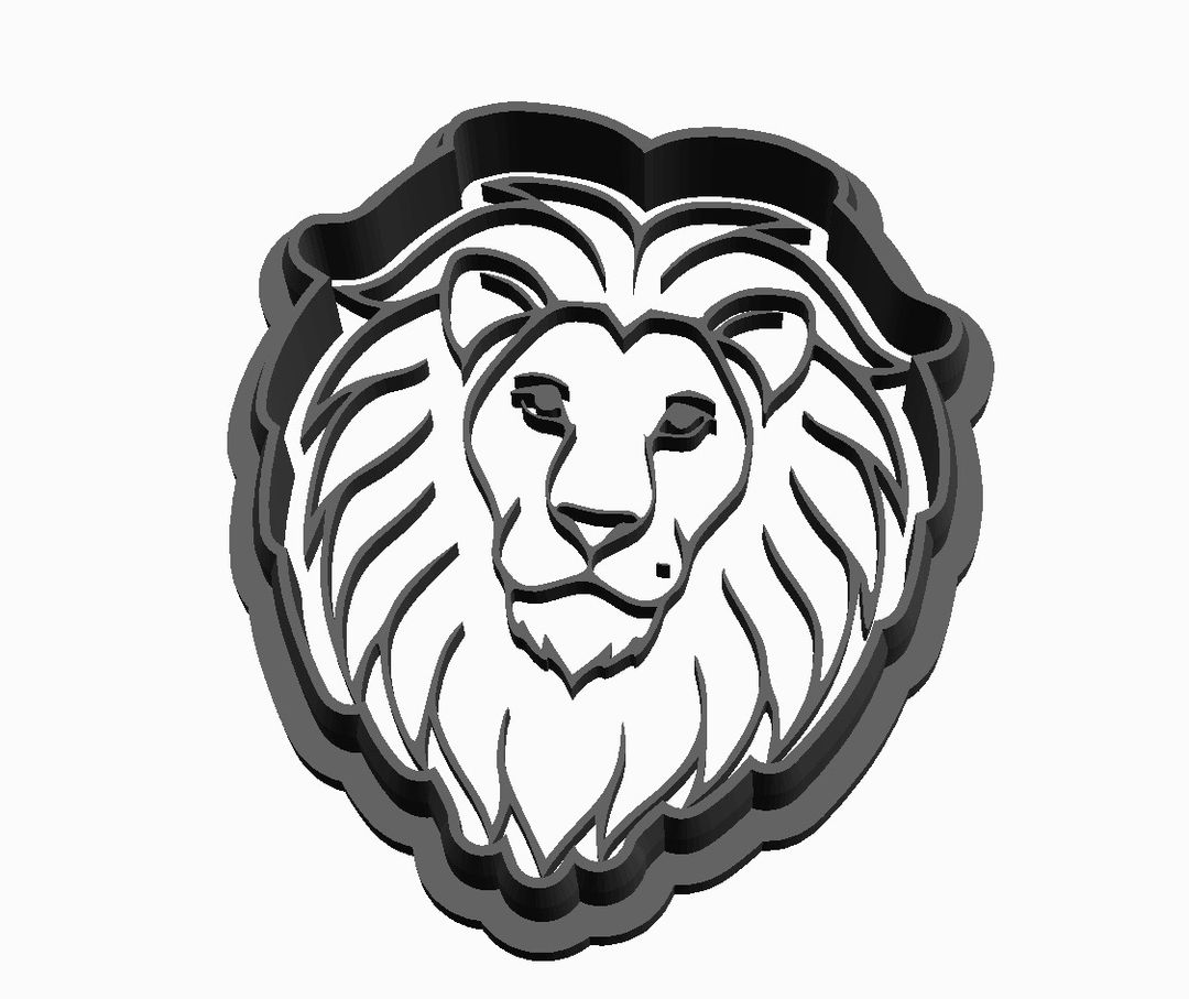 Lion 3 Head detail Cookie Cutter        