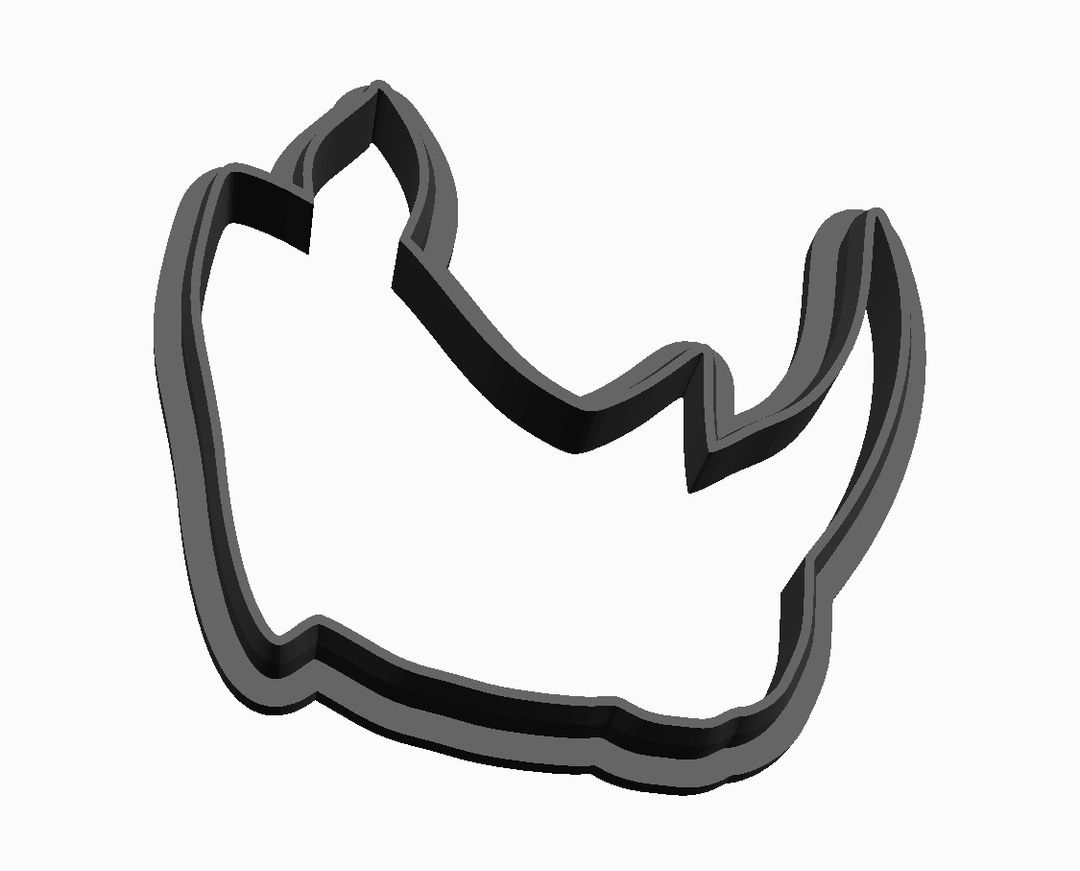 Rhino 1 Head outline outline Cookie Cutter      