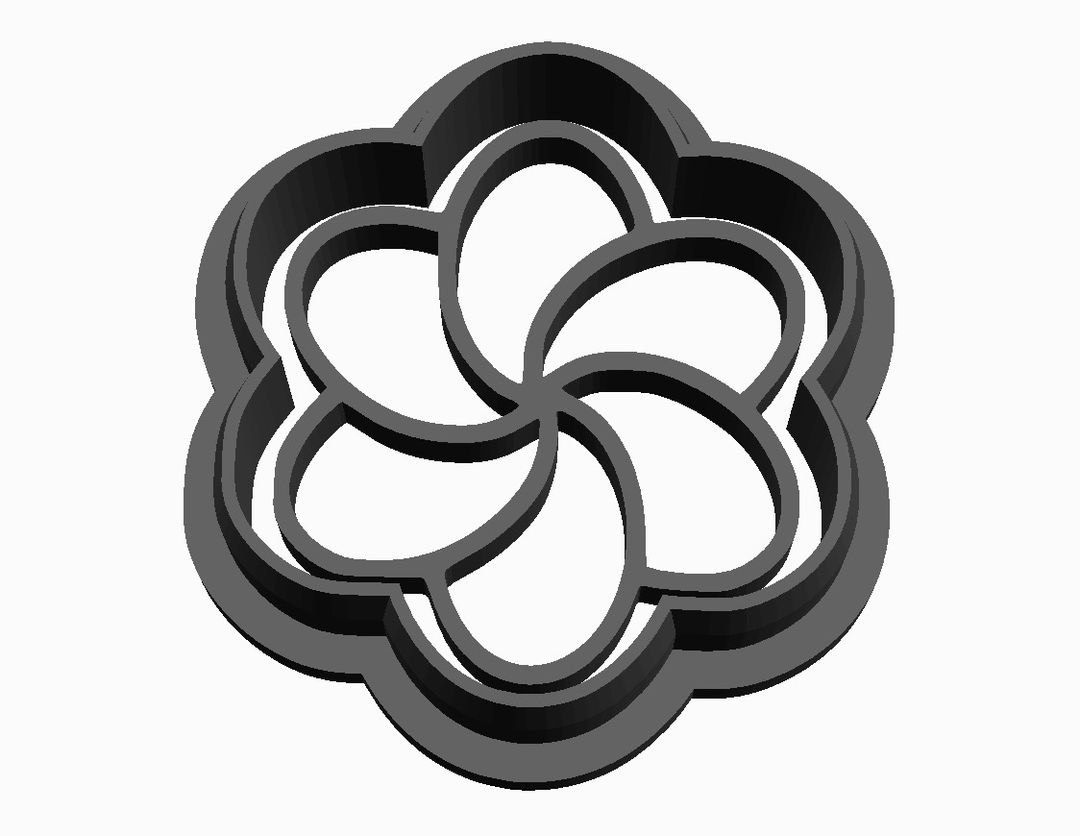 Flower 1 , 2 in 1 Cookie Cutter 
