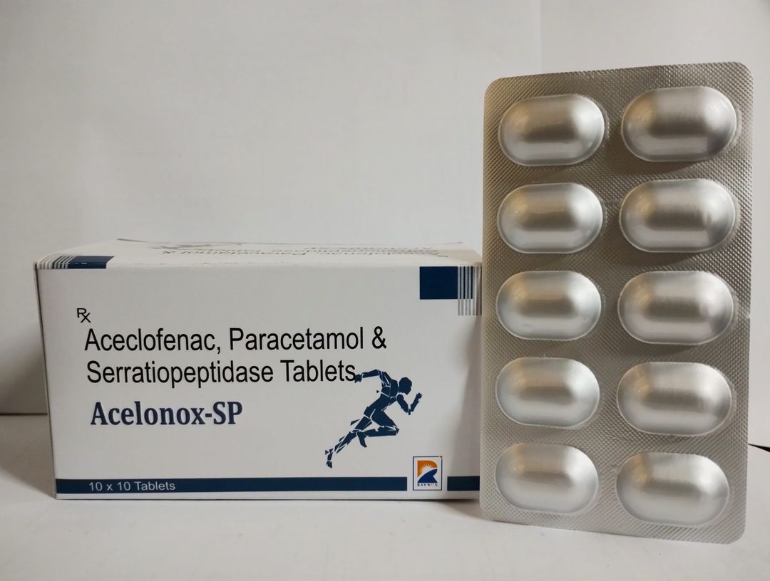Aceclofenac + Paracetamol + Serratiopeptidase Tablets 100 Mg Tablet