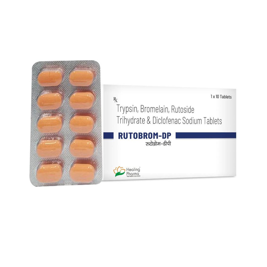 Trypsin + Rutoside Trihydrate + Bromelain + Diclofenac Sodium Tablets 100 Mg Tablet