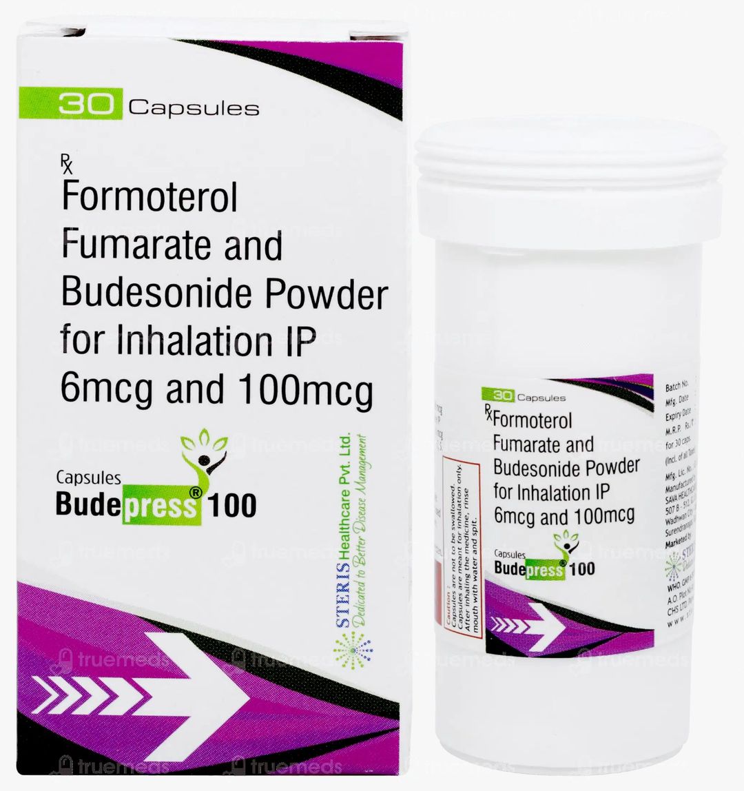 Formoterol Budesonide Inhaler - Formoterol (6mcg) + Budesonide (100mcg)