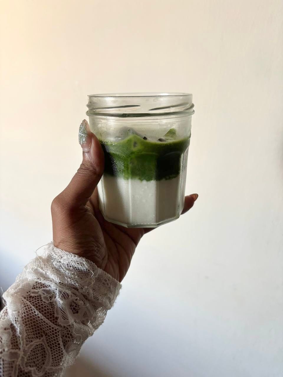 sea salt maple matcha latte