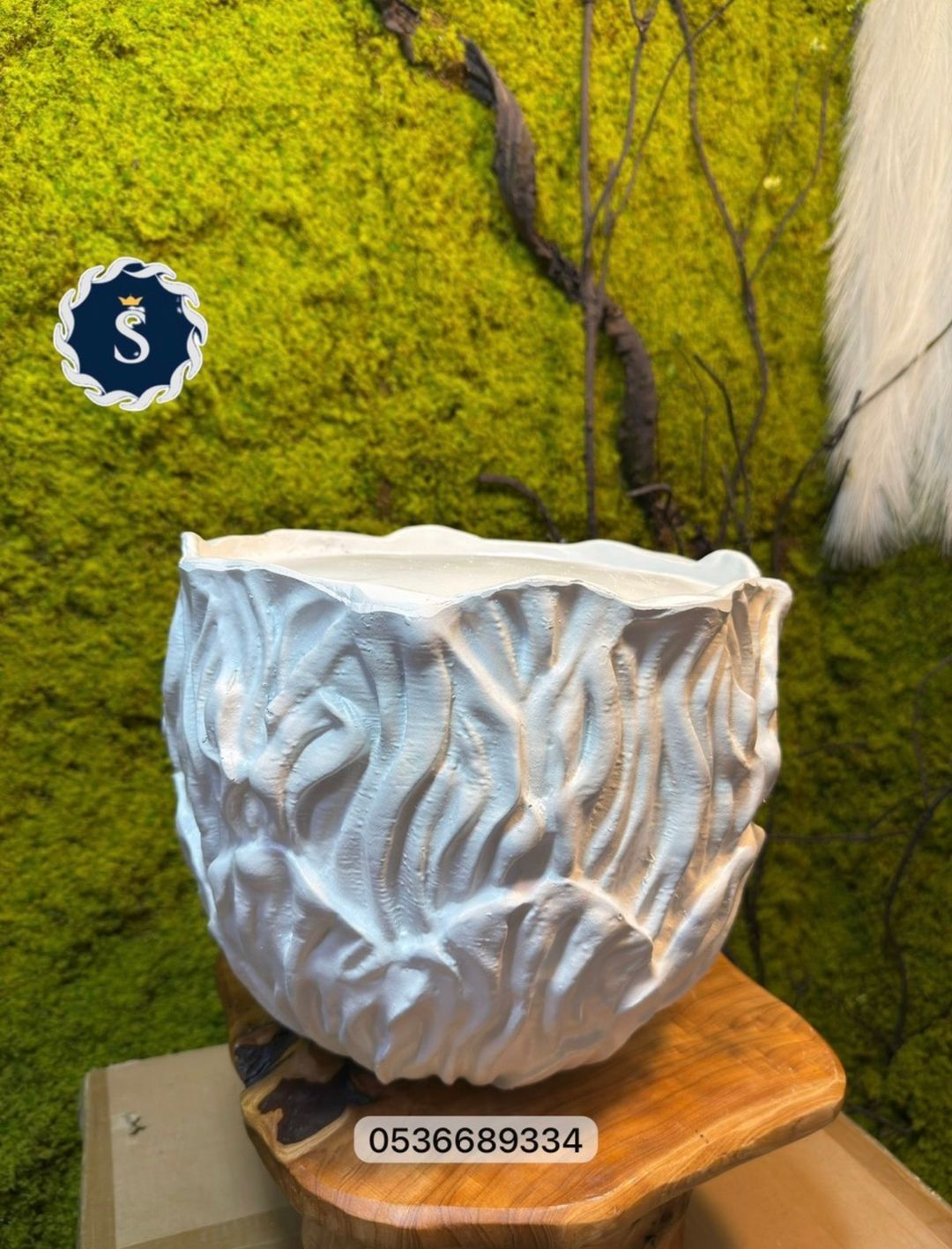 صينية فايبر الشعله تتميز باللون الاوف وايت