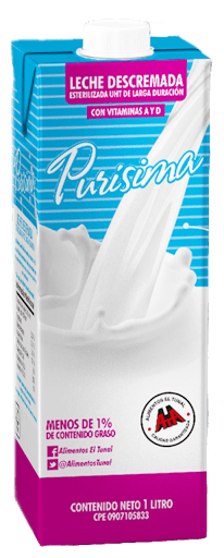 Leche Descremada UHT Purisima 1L
