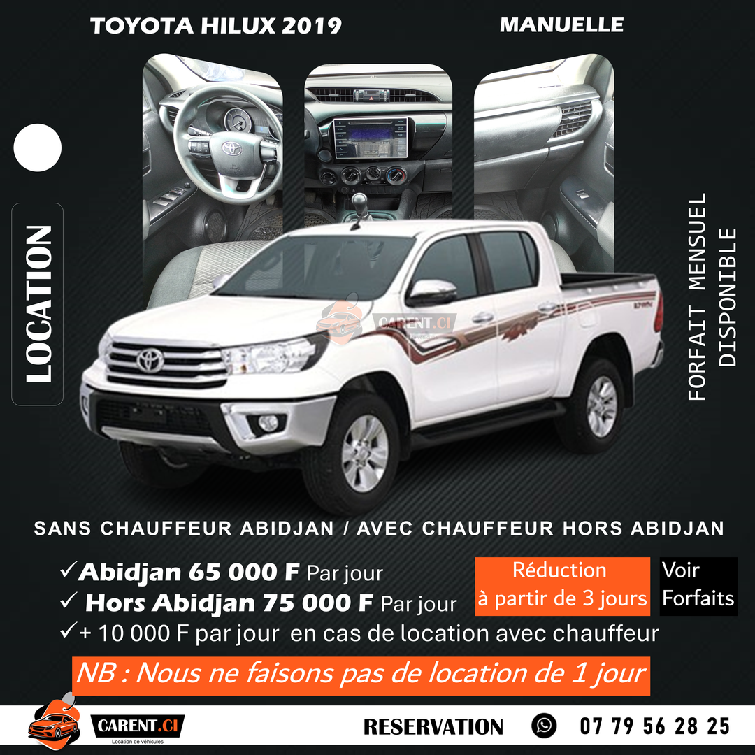 TOYOTA HILUX 2019 BLANCHE