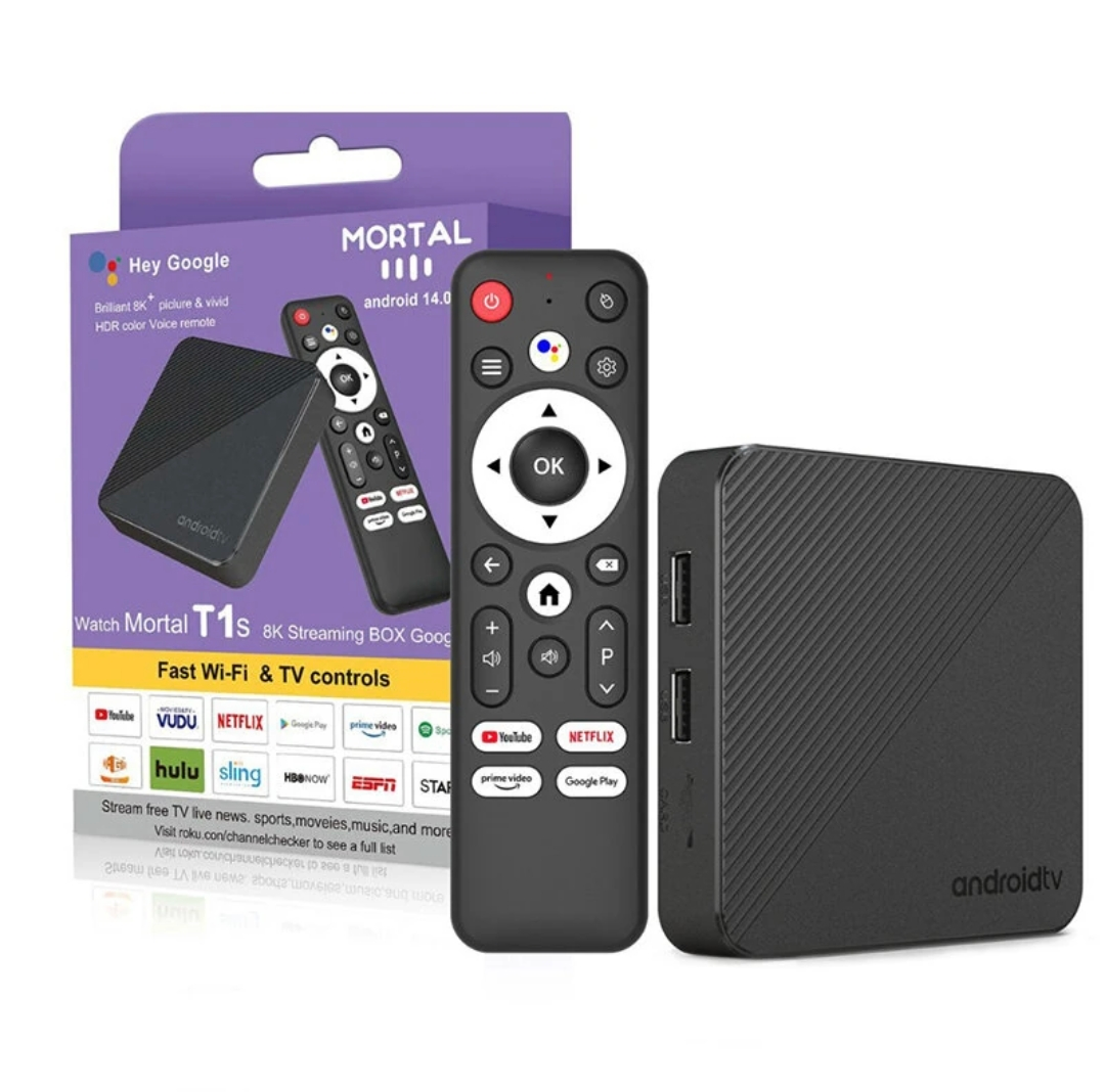 Mortal T1s 8K Streaming BOX Google Tv