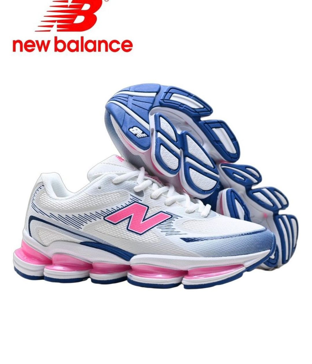 New Balance Abzorb 2000 Blanches & Roses - Style Y2K
