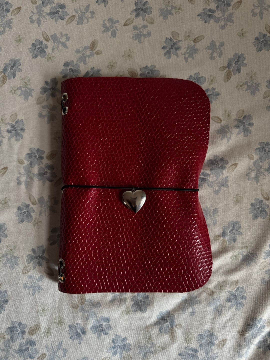 Burgundy leather journal cover