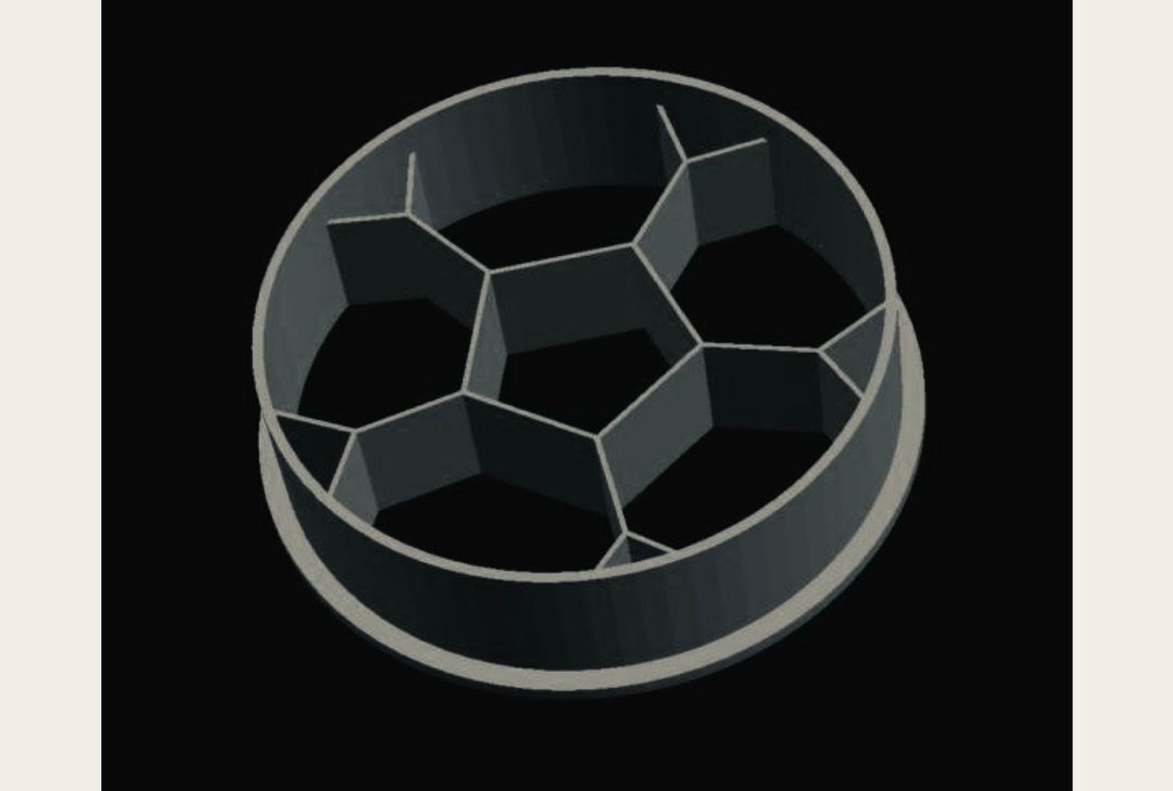 Soccer ball imprint Cookie Cutter 