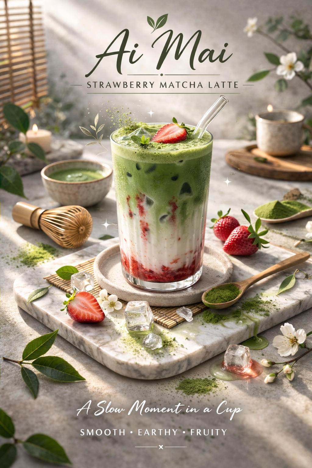Strawberry Matcha Latte (bestseller!)