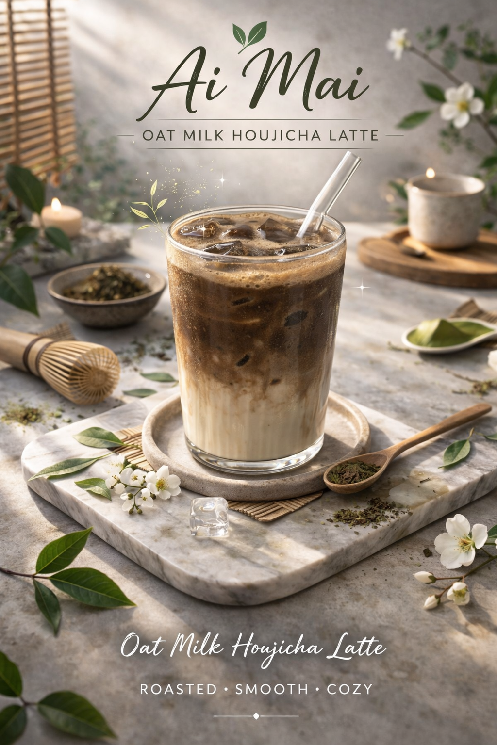 Houjicha Oat milk Latte