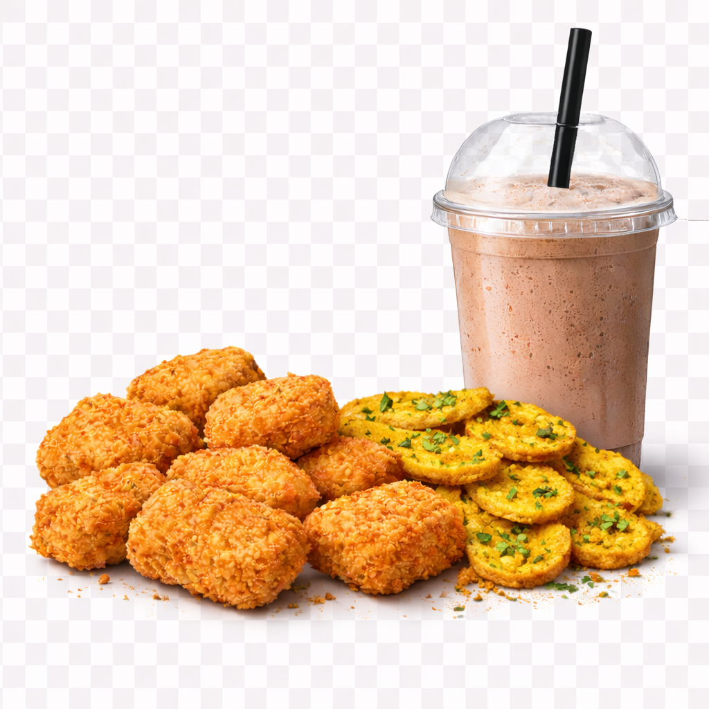 Nuggets + Bhajia + Milkshake 500ml