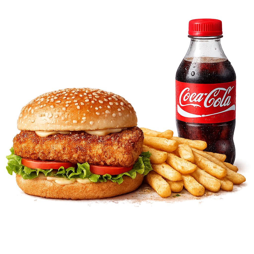 Crunch Burger + Classic Fries + Soda 350ml