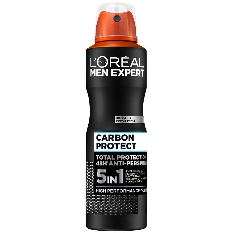 LOreal- 5in1 Carbon Protect Deodorant معطر جسم رجالي لوريال 5في1 كاربون بروتكت