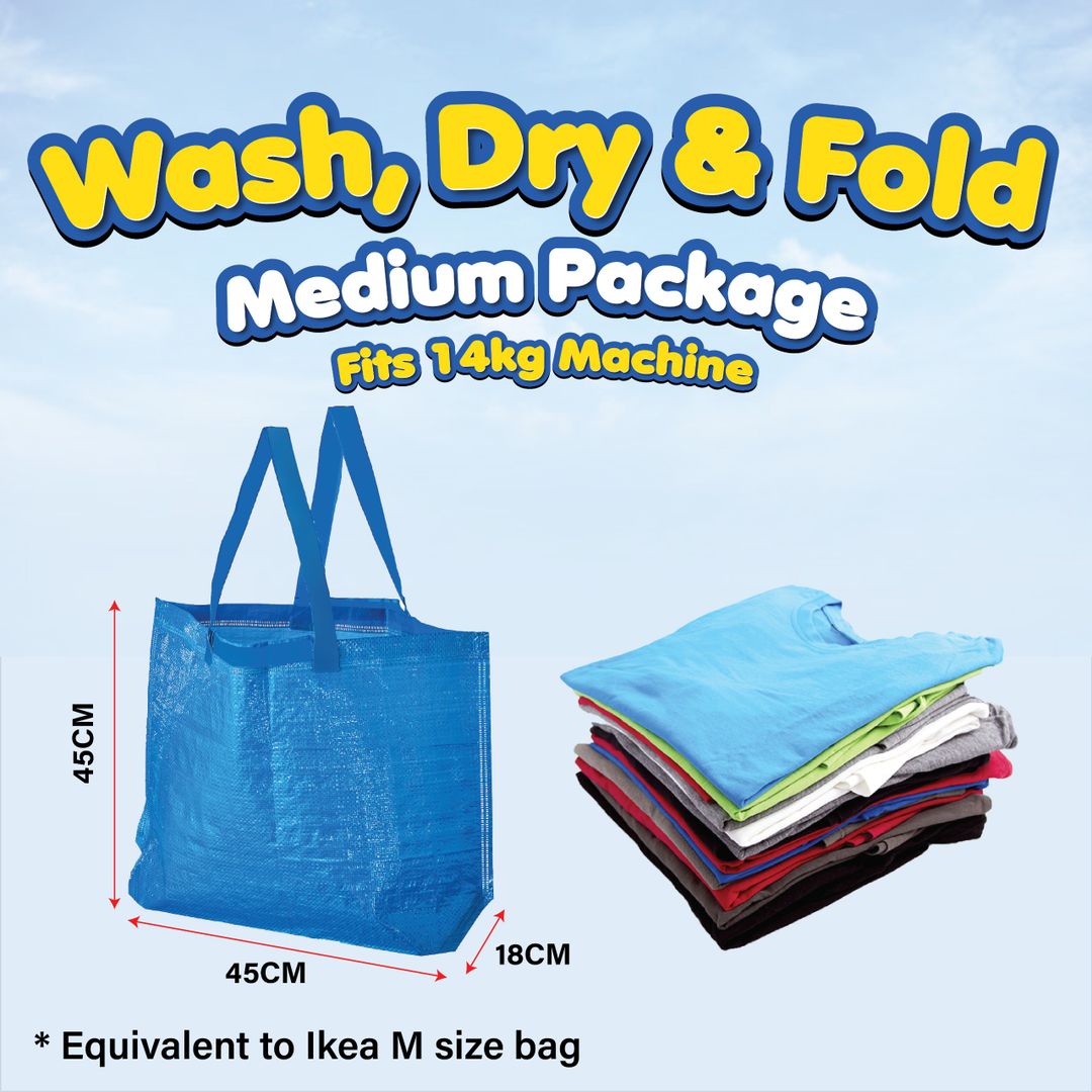 Medium Package (Wash, Dry, Fold)