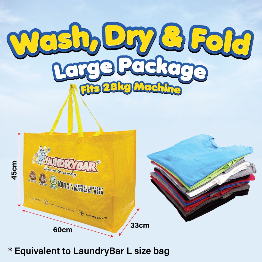 Large Package (Wash, Dry, Fold)