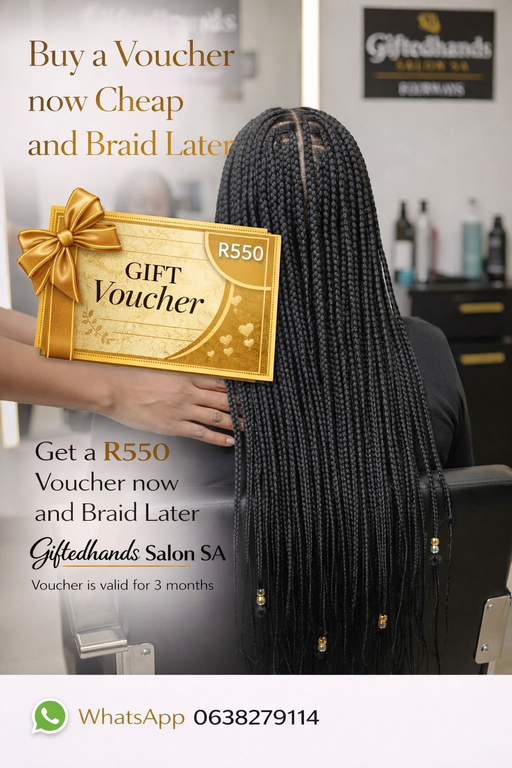 Bra Length Knotless Braids - Buy a Voucher now Cheap and Braid Later