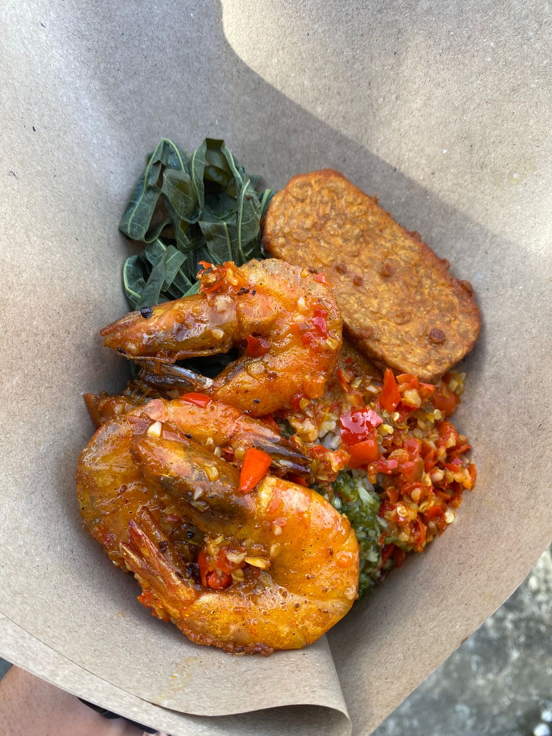 Nasi Padang Udang Balado
