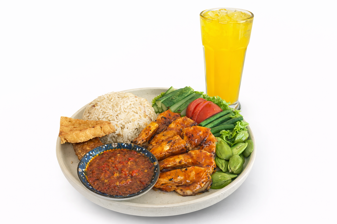Combo! Nasi Liwet Udang Bakar Madu + Drink