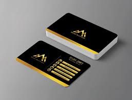 Business Card - Rounded Corner Gold Foil Matt Lamination