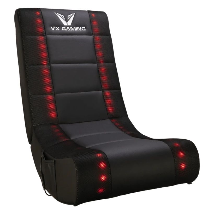 VX Gaming Electra Series Rocking Gaming Chair with LED lights