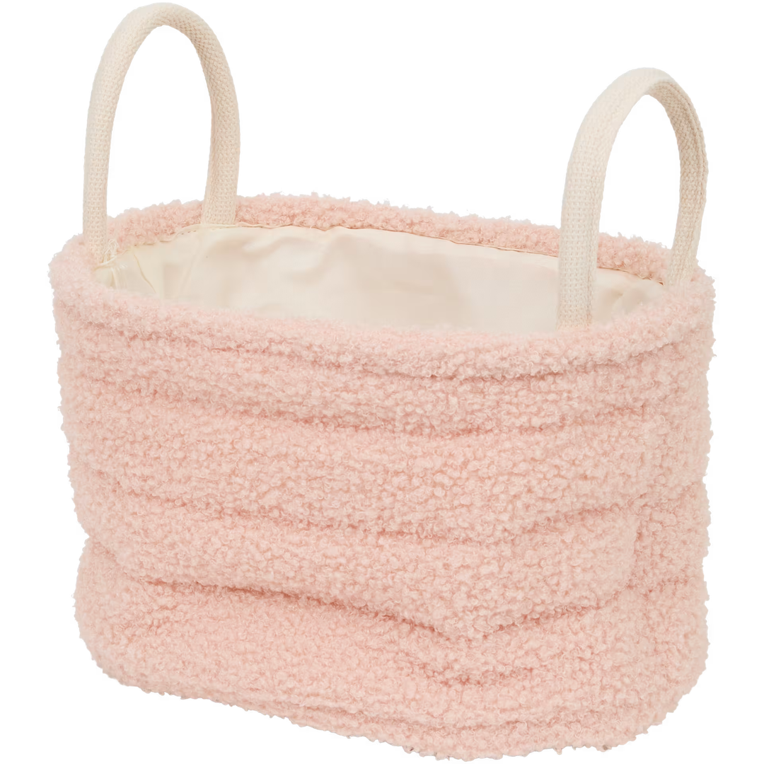 Panier de rangement en peluche 32x22x21 cm