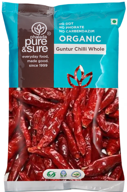 Pure & Sure Organic Guntur Chilli Whole 100g