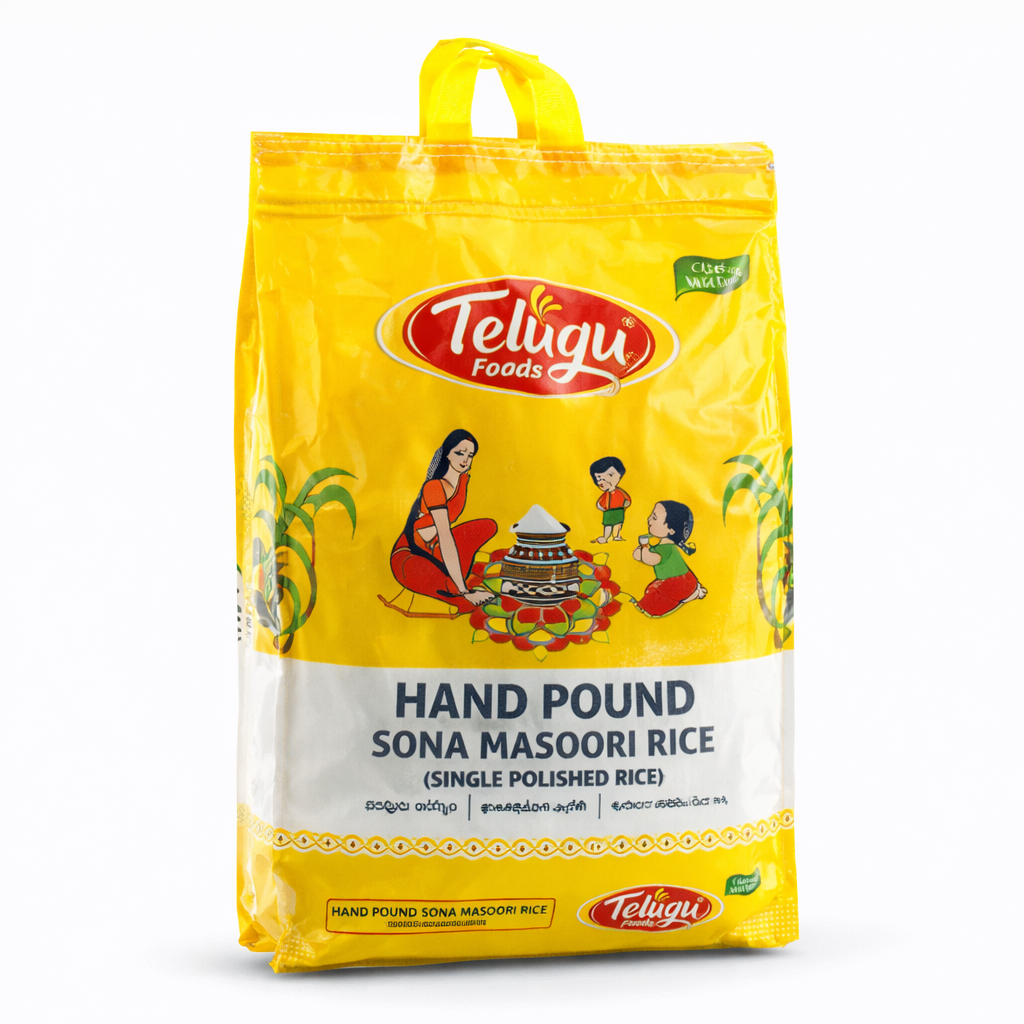 Telugu Foods Hand Pound Sona Masoori Rice 4.54 Kg