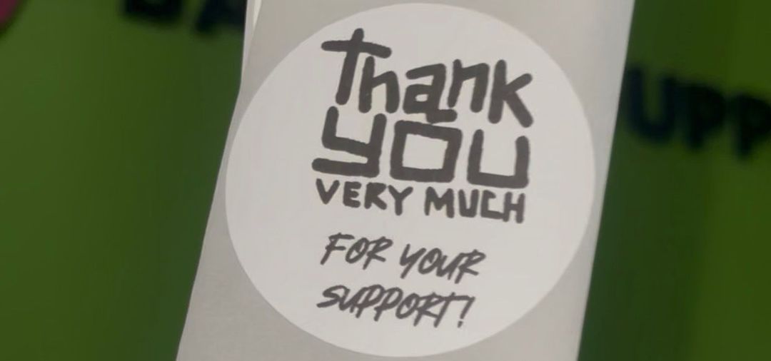 Thank You Very Much for Your Support Stickers  