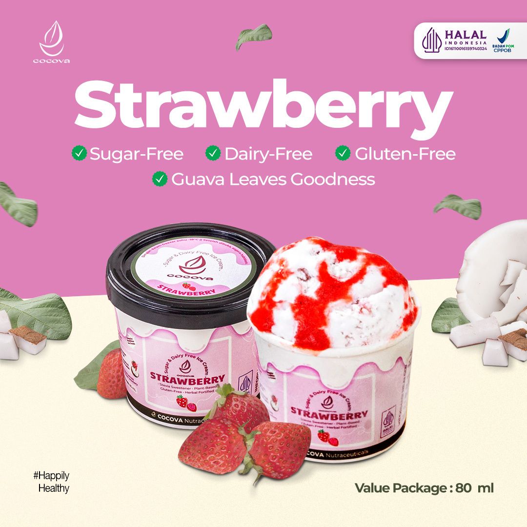 COCOVA Strawberry - Value Package 80 ml