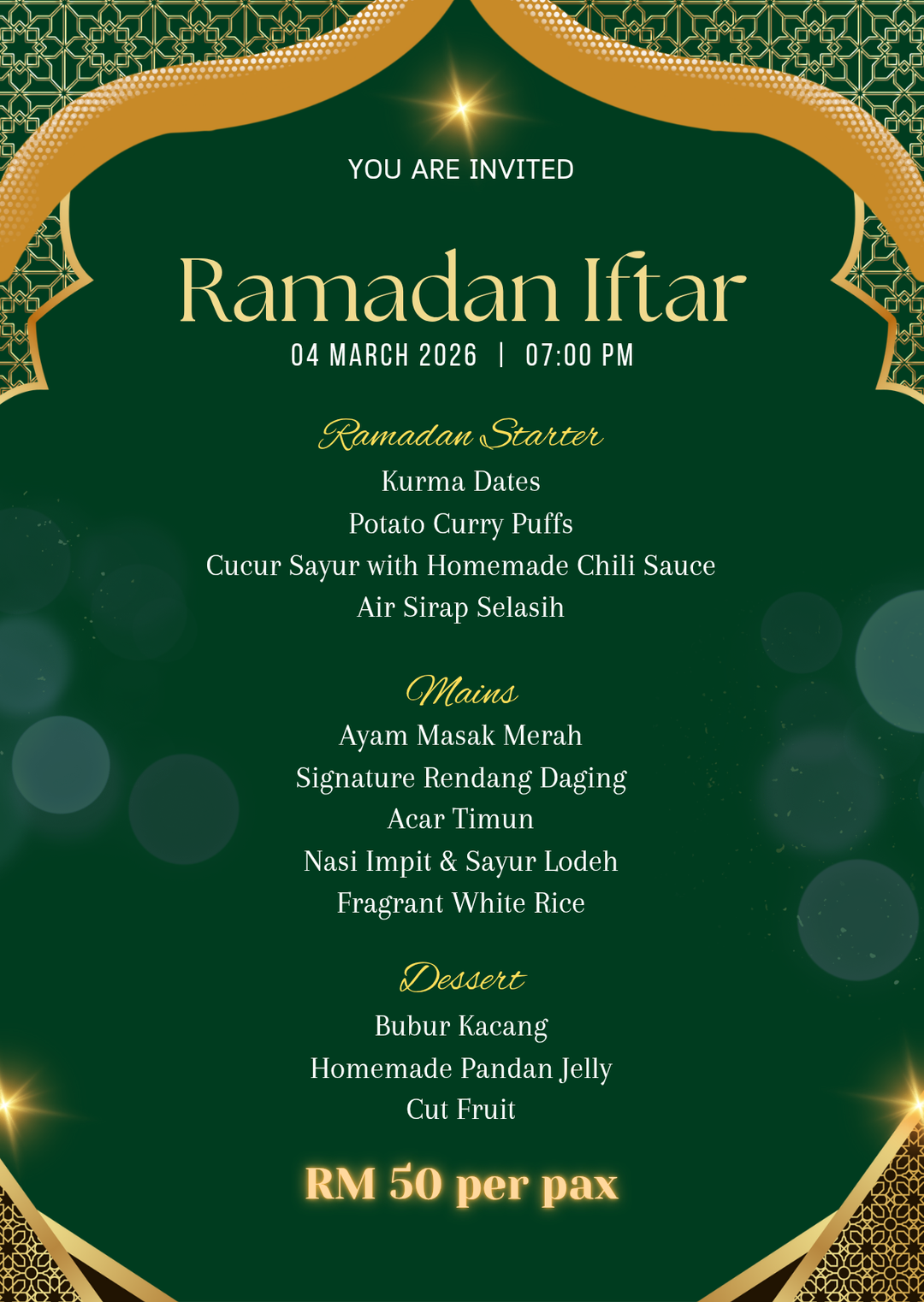 Ramadhan Iftar Gathering - 4th March @ 7.00pm