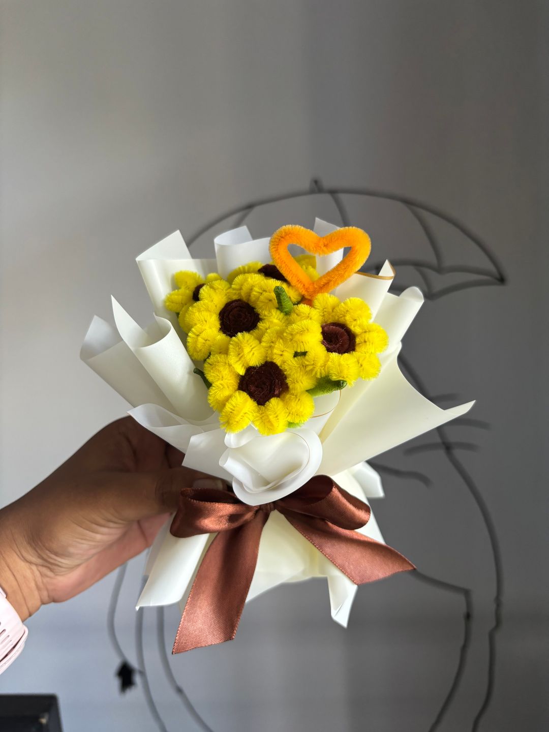 Yellow mini standing bouquet