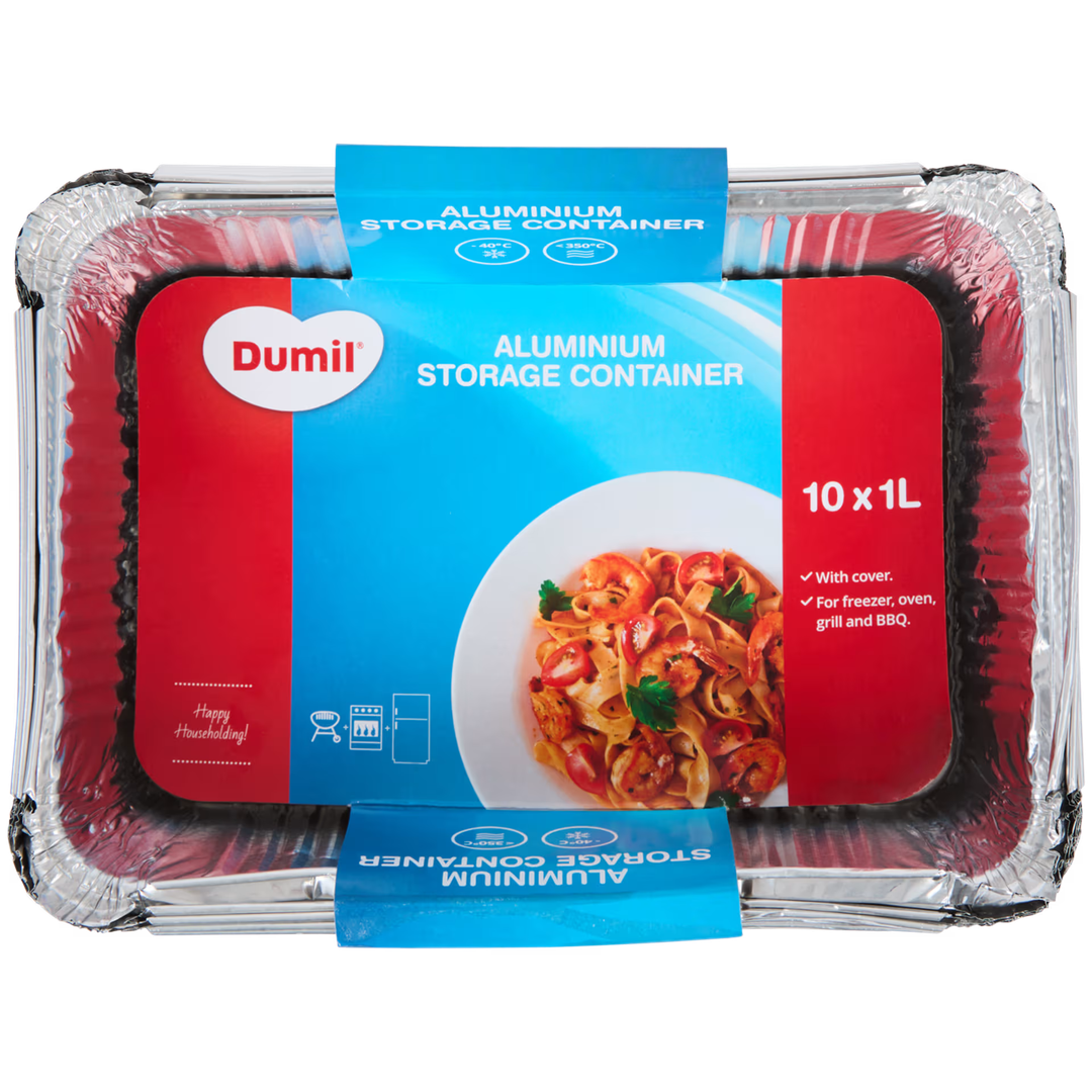 Bacs de conservation en aluminium avec couvercle Dumil 10*1L