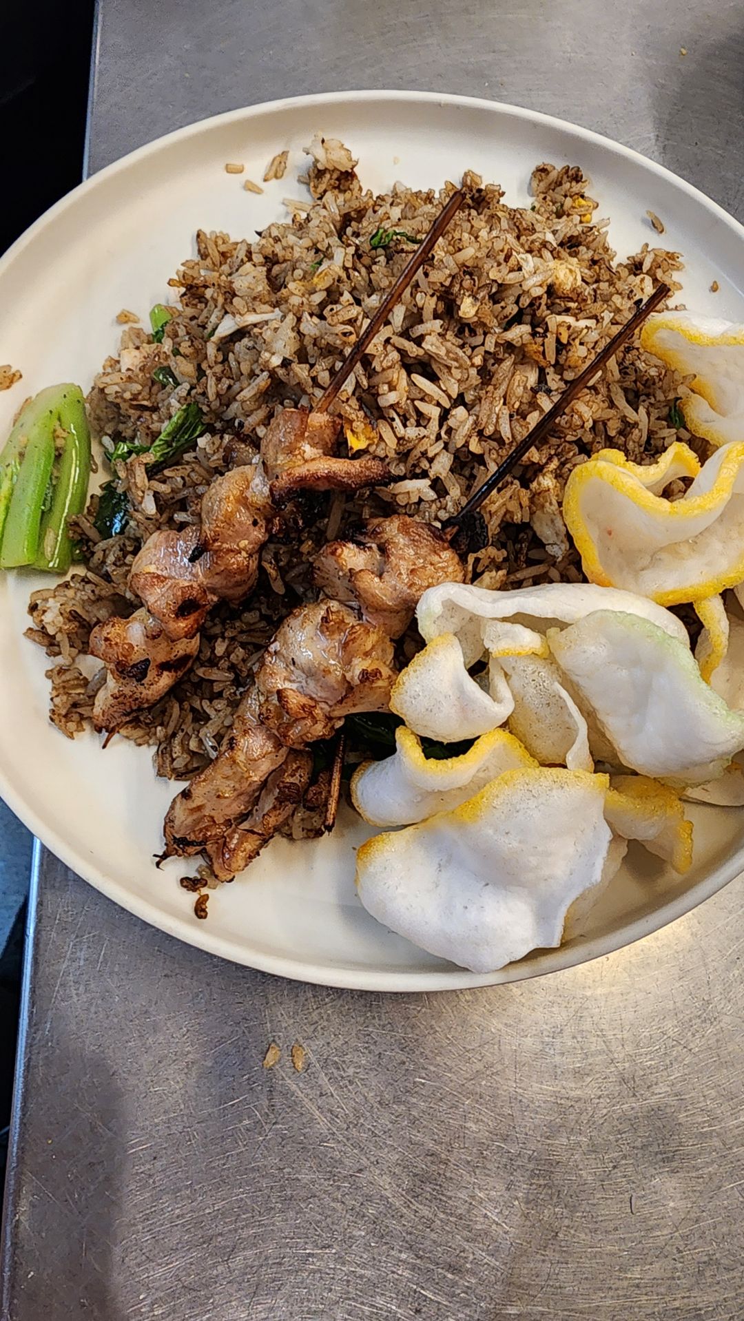 Mie Goreng + Satay Ayam +Kerupuk