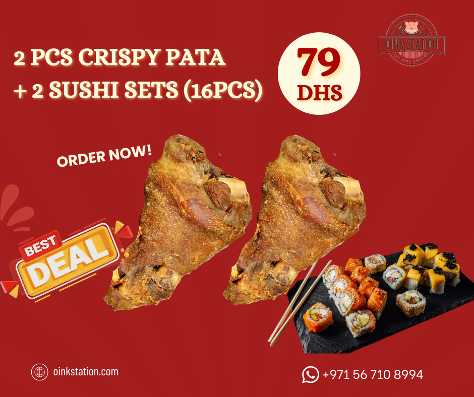 2X CRISPY PATA + 2 SUSHI SETS (16PCS)