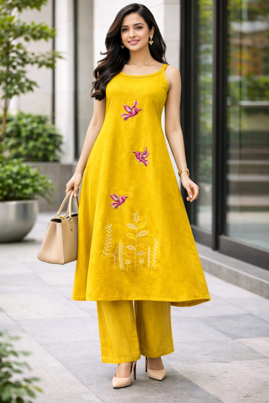 Khadi Cotton Sleeveless Cordset