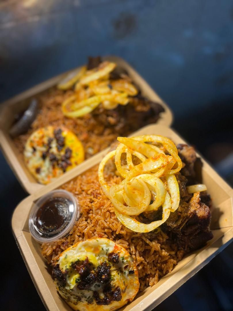 Jollof with pork chops