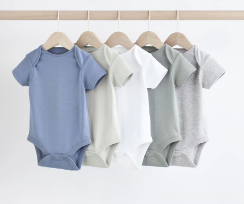 Baby Boy Short Sleeve Bodysuits 5 Pack | Next