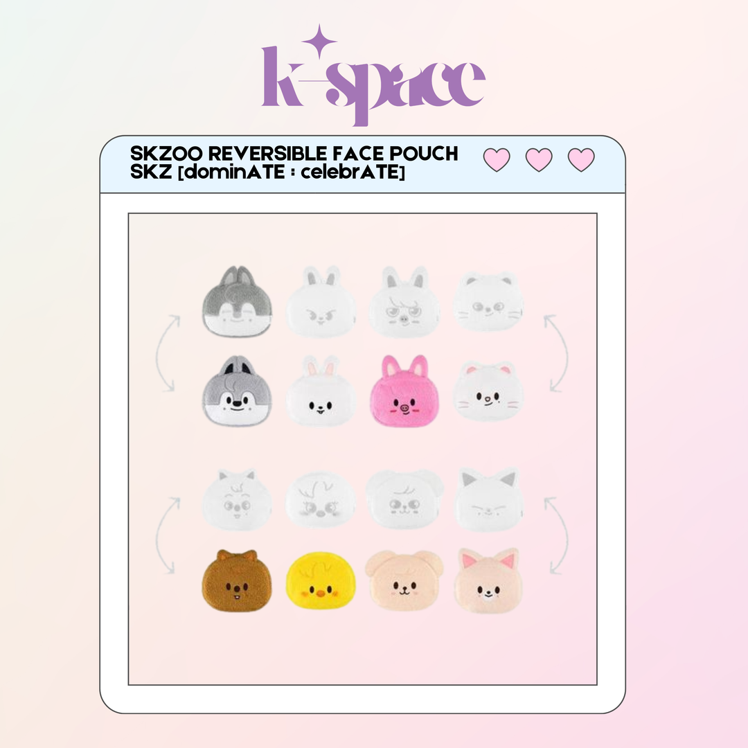 SKZOO REVERSIBLE FACE POUCH SKZ [dominATE : celebrATE]